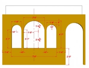 CAD model with dimensions